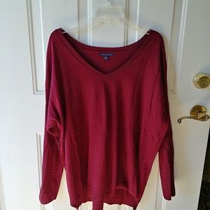 Drop shoulder sweater